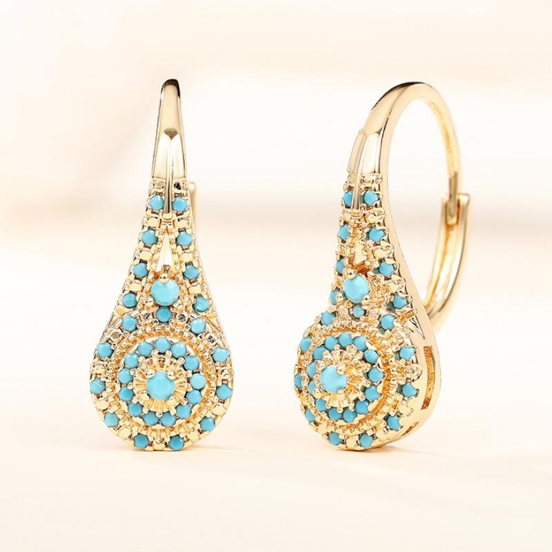

CAOSHI Delicate Special Interest Design Dangle Earrings for Women Bohemian Style Gold Color Wedding Accessories Party Zircon