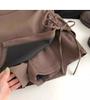 Women's Spring 2024 High-Waist Pleated A-Line Skirt with Drawstring - Fashionable Slim Korean Style Skirt Pants