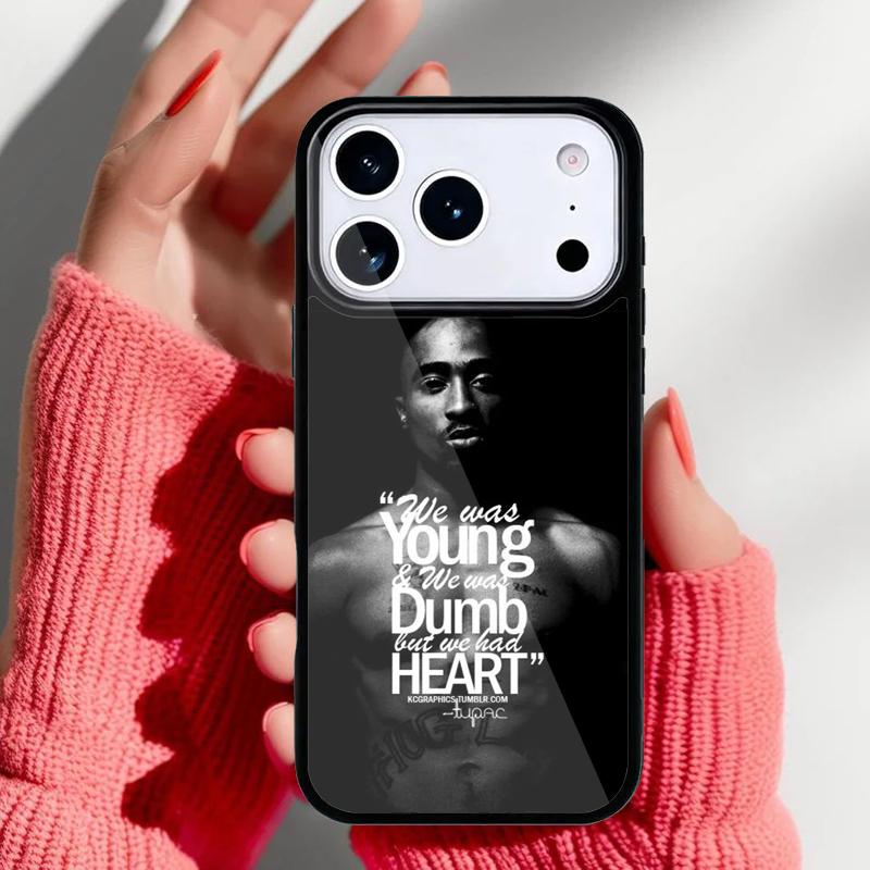 2Pac Tupac Rapper Singer Phone Case for iPhone 17 16 15 14 13 Pro Max Back Cover for 12 11 Pro Coque