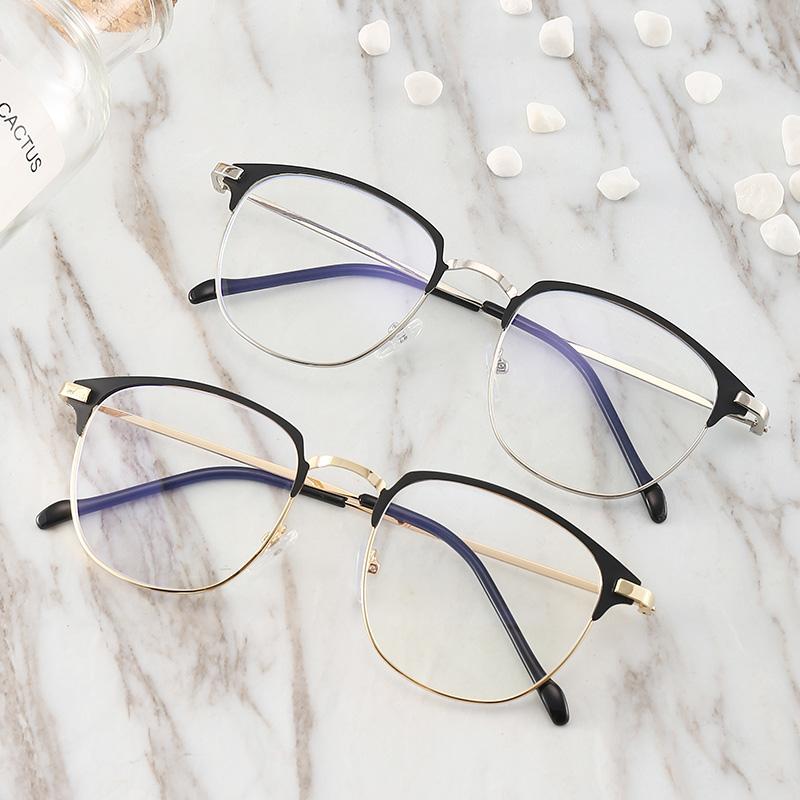 Metal Polygon Frame Resin Minus Lens Prescription Glasses With Cylinder Literary Women Men Nearsighted Glasses 0 -0.5 -1.0 To -4