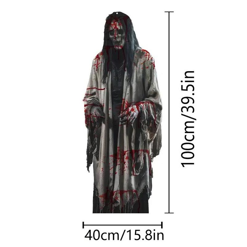 2D Halloween Horror Skull Bride Background Cloth Halloween Horror Atmosphere Haunted House Indoor And Outdoor Decoration Supplie