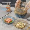 Transparent Gold Rim Fish Bone Dish Holder Set, Easy To Clean, Multipurpose for Living Room
