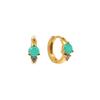 Shertz [Rosa/Weiß/Minze] Edelstein Onetouch Ohrring (14k)