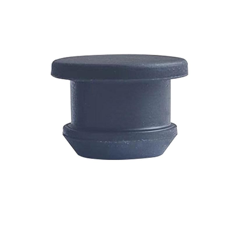 High-Temperature Silicone Rubber Stopper with Card Slot: Black T-Type Snap-On Dust Cover