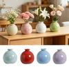 Kleine Runde Keramikvase Minimalistisch Nordisch Modern Dekorative Vase für Wohnzimmer Küche Schlafzimmer Eingangsbereich Kaminsims Tischmittelstück