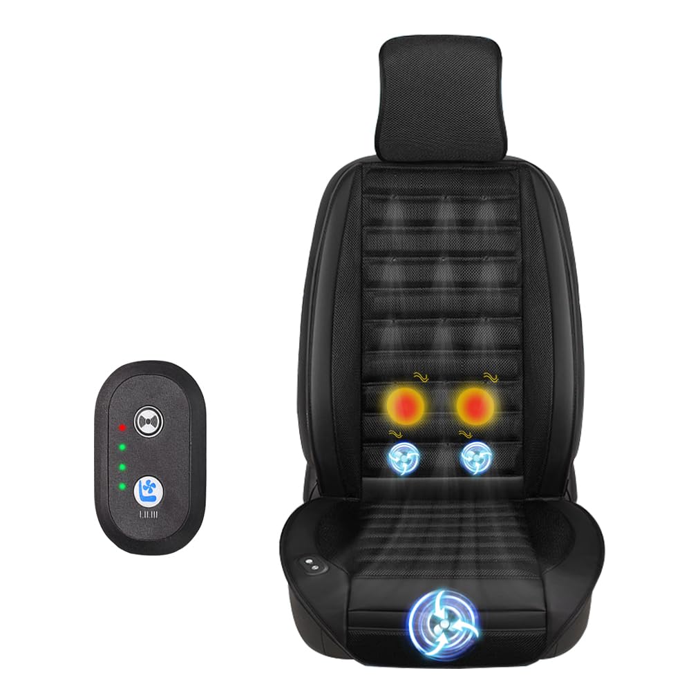 

Cooling Car Seat with Adjustable Super Powerful 24 3D Honeycomb Seat Breathable Mesh Rapid Quiet Easy Prevents and Heatstroke Prevention for Driving