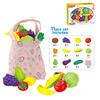 Toys Colorful Kitchen For Learning Fruits And Vegetables Soft Rubber Pretend Play Set