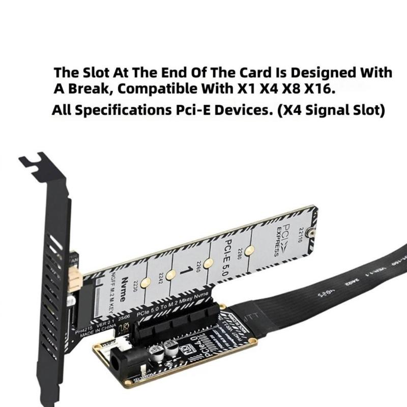 M-Key NVMe zu PCIe 4.0 Verlängerungskabel-Adapter Datenübertragungsplatine für 2230 2242 2260 2280 Grafikkarte
