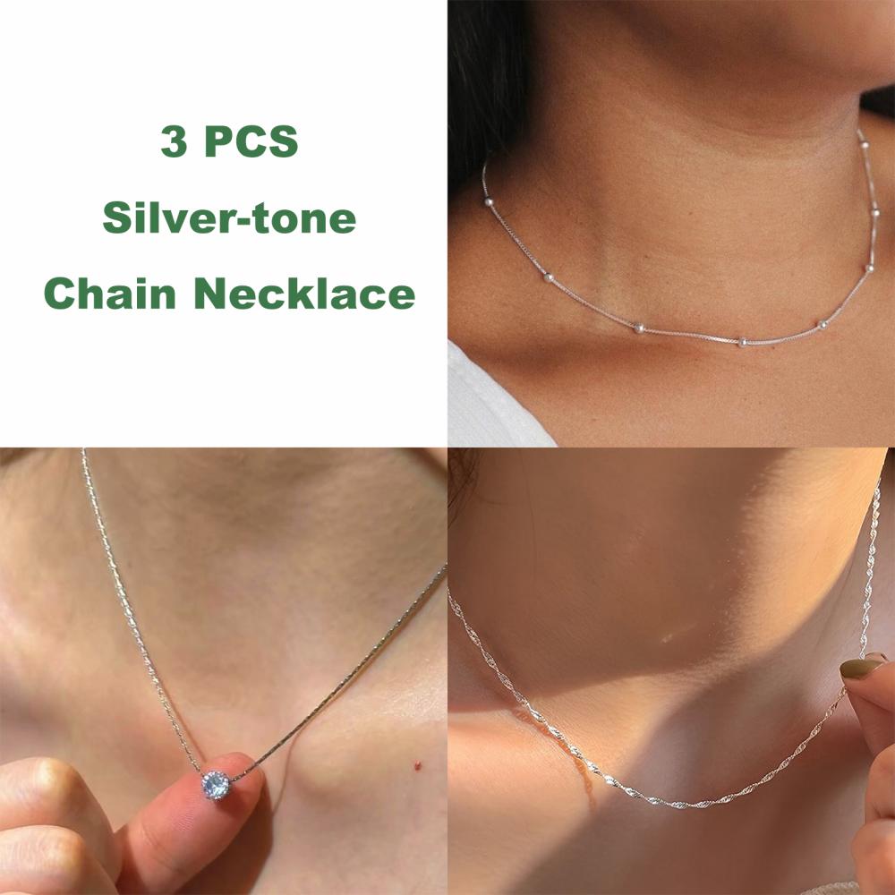 Acier Inoxydable Plaqué Or Délicat Minimaliste Zircon Charme Chaîne Anti-ternissement Pierre Cz Ronde Transparente Collier pour Femmes Bijoux