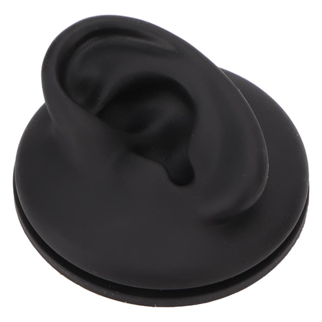 Left Ear Model Simulation Artificial Silicone Teaching Tool Human Ear Model with Round Base for