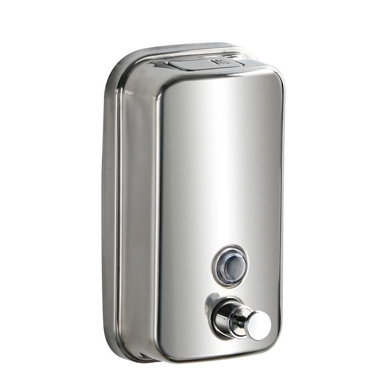 Modern Stainless Steel Soap Dispenser Wall Mount With Hand Press For Kitchen And Bathroom Use