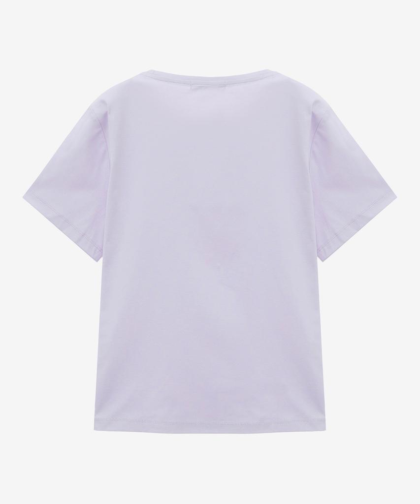 BASIC HOUSE Women'S Cotton Modal Crew Neck Short Sleeve T-Shirt Lavender Lzts3212