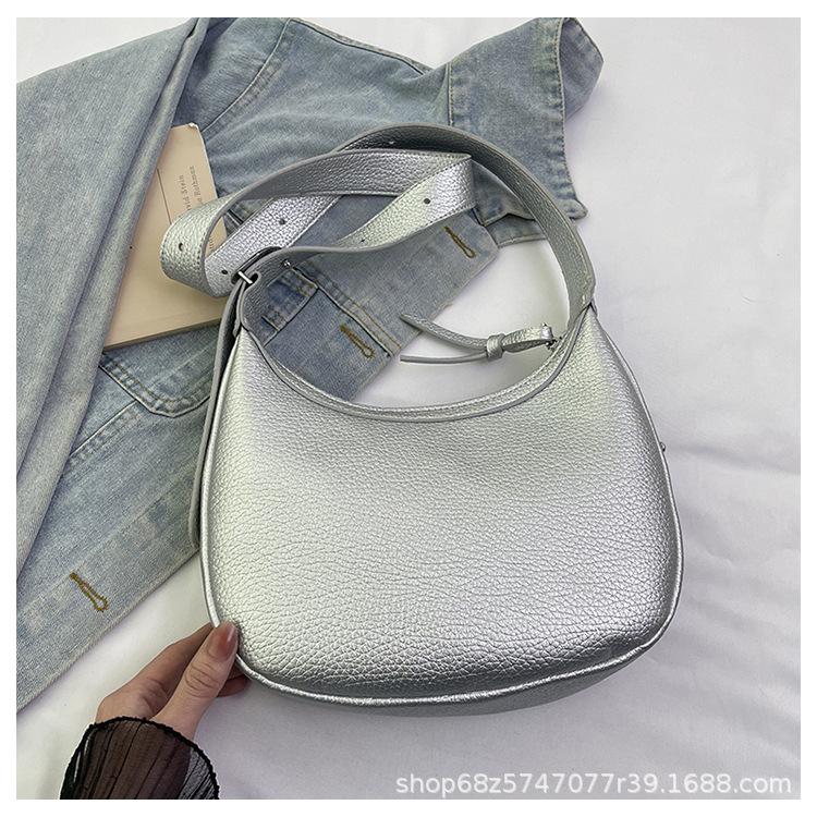 2025 spring new personalized ins shoulder bag, casual fashion niche women's crescent bag, casual foreign style crossbody bag
