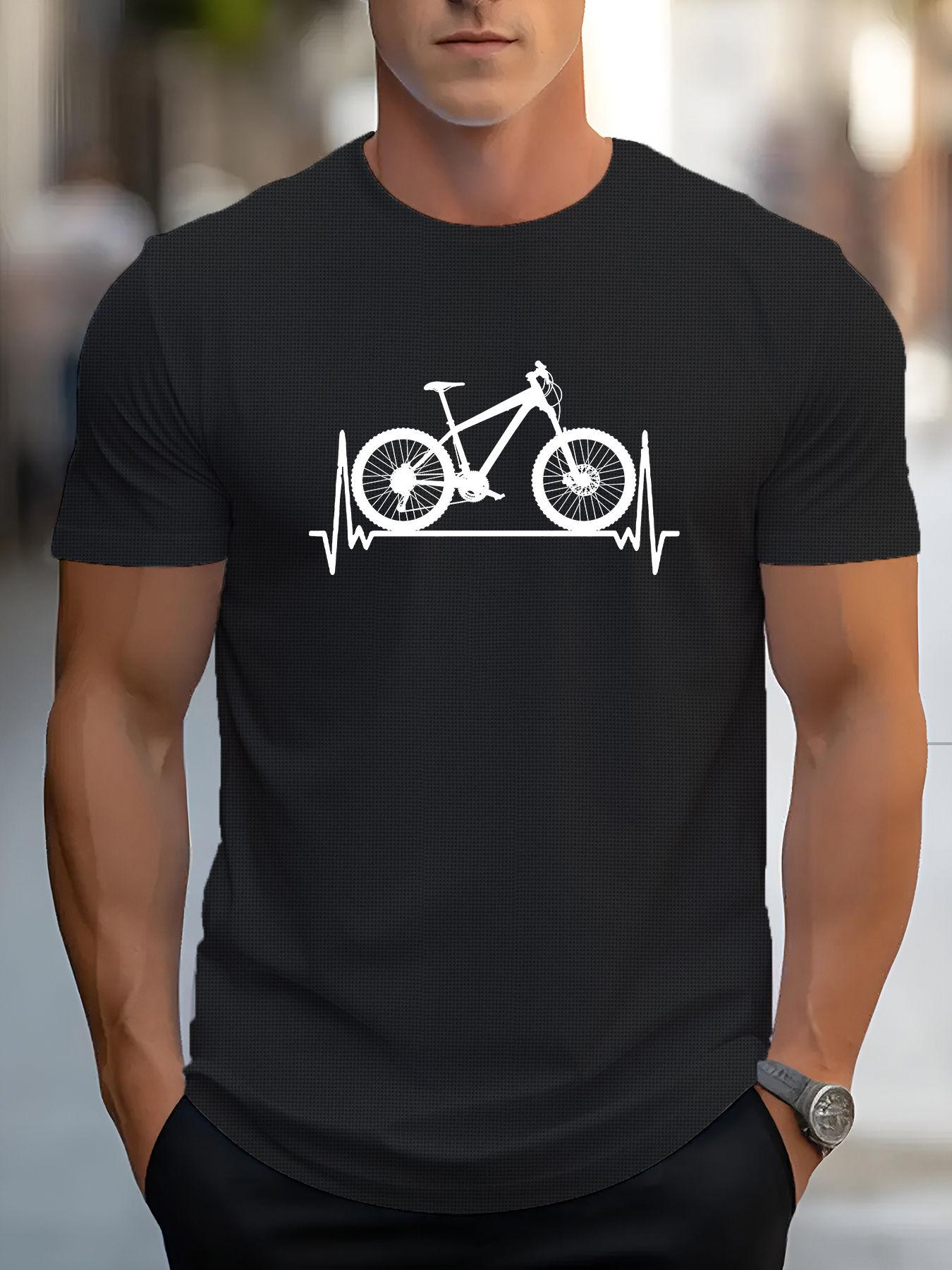 

Стильная футболка с принтом велосипедного рисунка, удобная шикарная футболка унисекс, футболка с рисунком, летняя верхняя одежда унисекс, одежда унисекс, топы для унисекс,