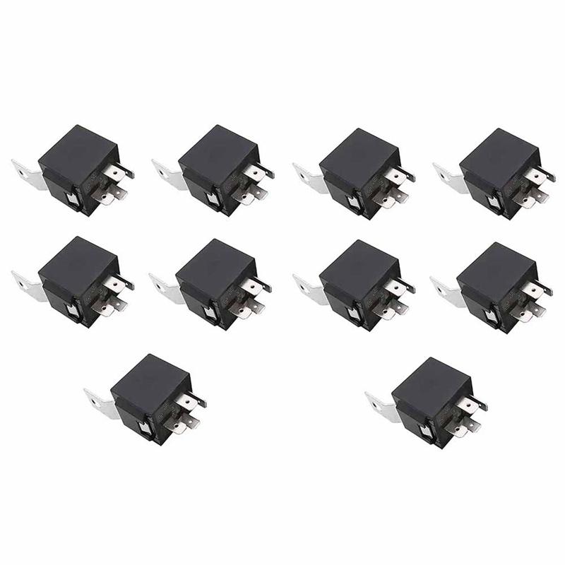 

Repeater Relay 4 P 12V 40A for Auto Car Relays-A87Q Black 10Pcs