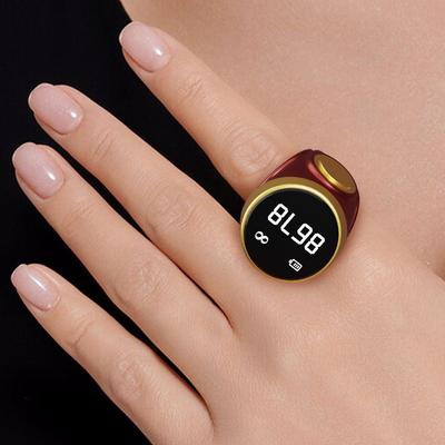 Müslümanlar İçin Akıllı Tesbih Sayım Sayacı Halkası Bluetooth Uyumlu Zikr Dijital Tesbih Namaz Vakti Hatırlatıcısı