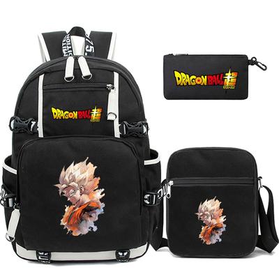 3Pcs/set Anime Dragon Ball Laptop Backpack Unisex Bagpack with Lunch Handbag for Girl Boy Teenager Schoolbag Men Women Leisure Bag Rucksack Mochila