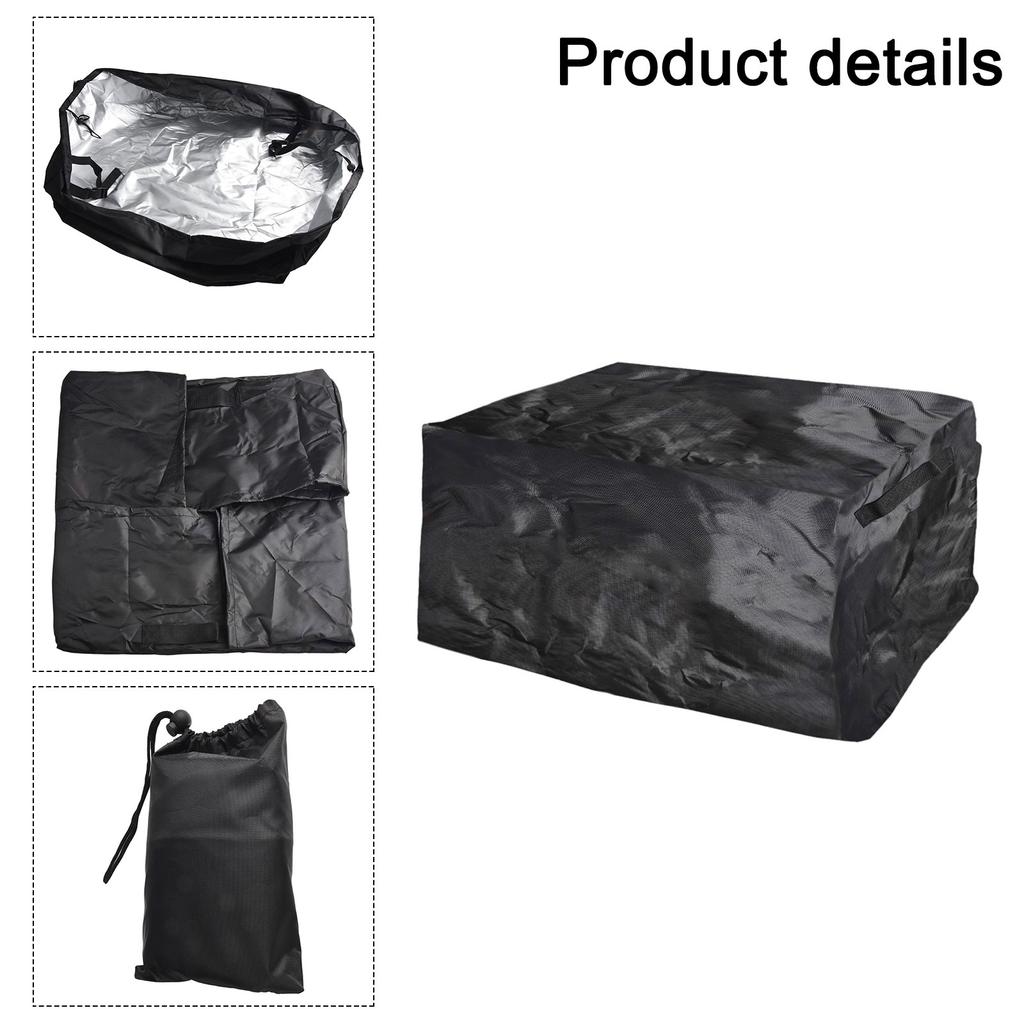 Outdoor Pizza Oven Cover 58 58 28cm Gas Pizza Oven Cover 420D Oxford Cloth Windproof Design Convenient Drawstring