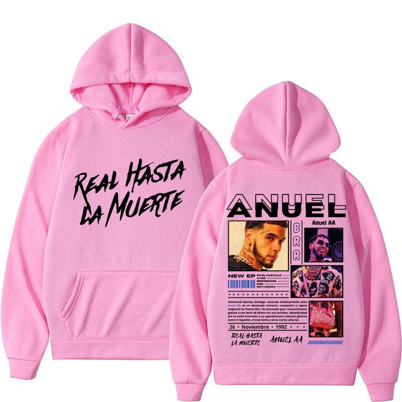 Rapper Anuel AA Real Hasta La Muerte Hoodies Men