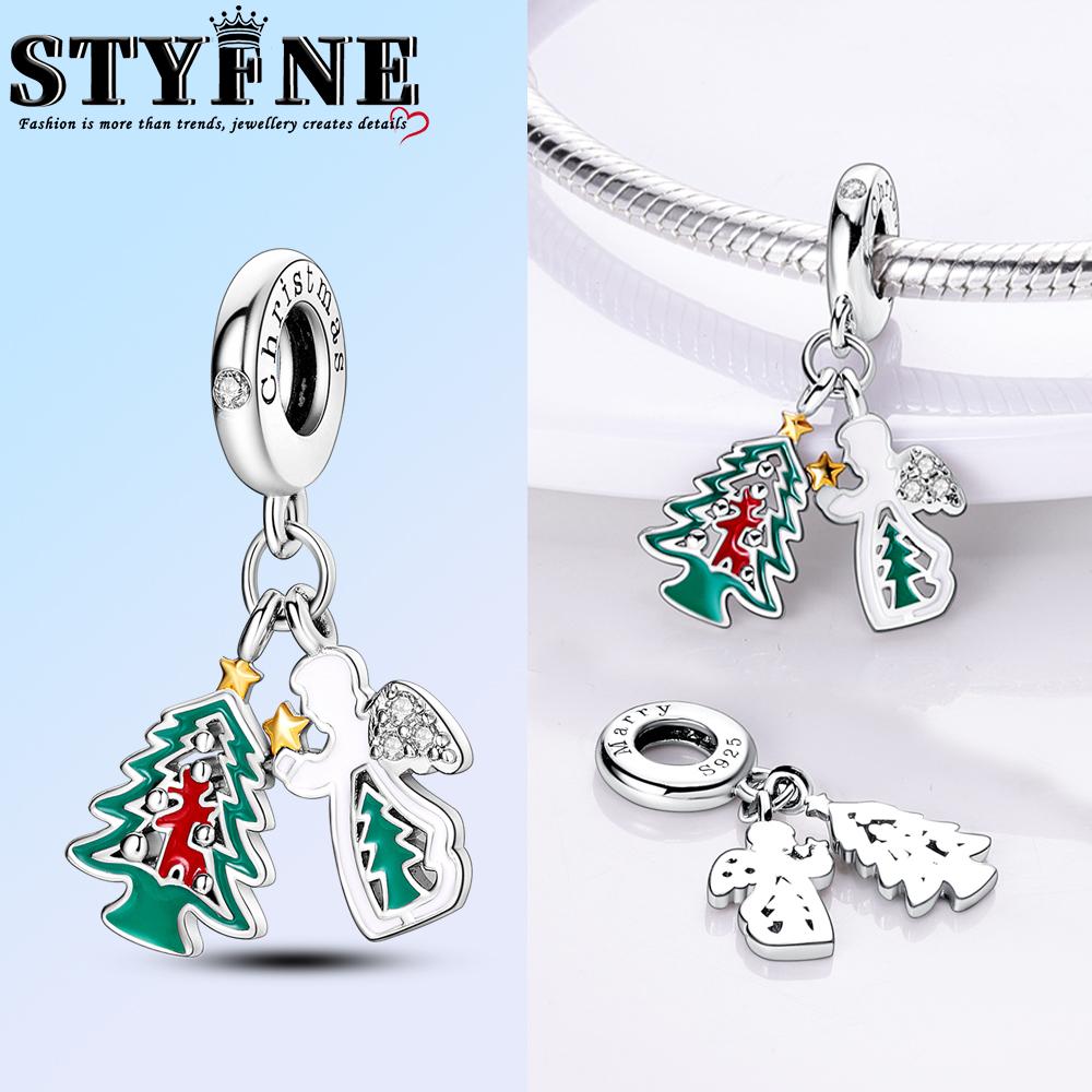 Copper Christmas Sweet Home House Charm Pendant Beads Fit Original Bracelet For Women Valentine Day Jewelry Gifts