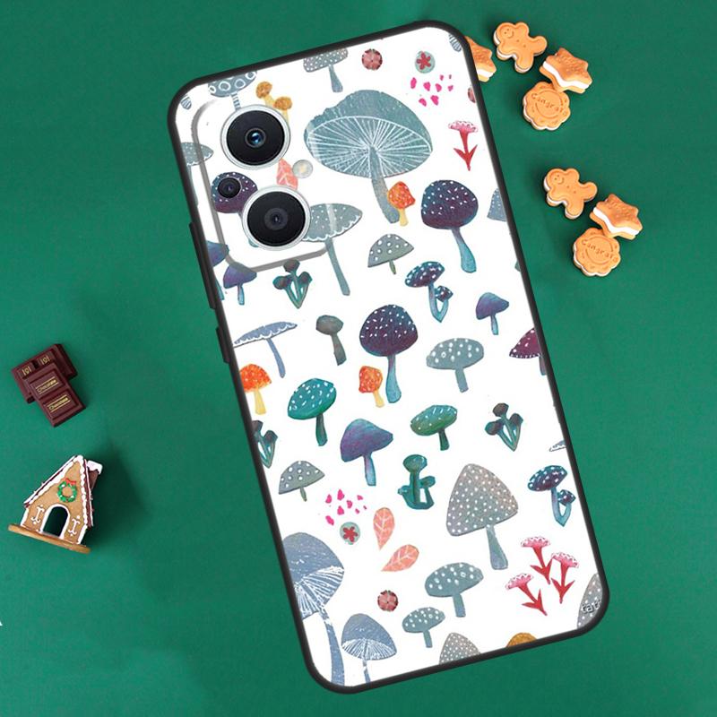 Mushroom Forest Case For OPPO Reno 14 13 12 11 F 10 Pro 8T 8 7 Lite Cover For OPPO Find X8 X6 X5 X9 Pro Coque