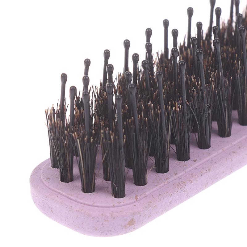 Foldable Hair Comb Portable Boar Bristle Hair Brush Head Massager Travel Combs Hair Styling Accessories