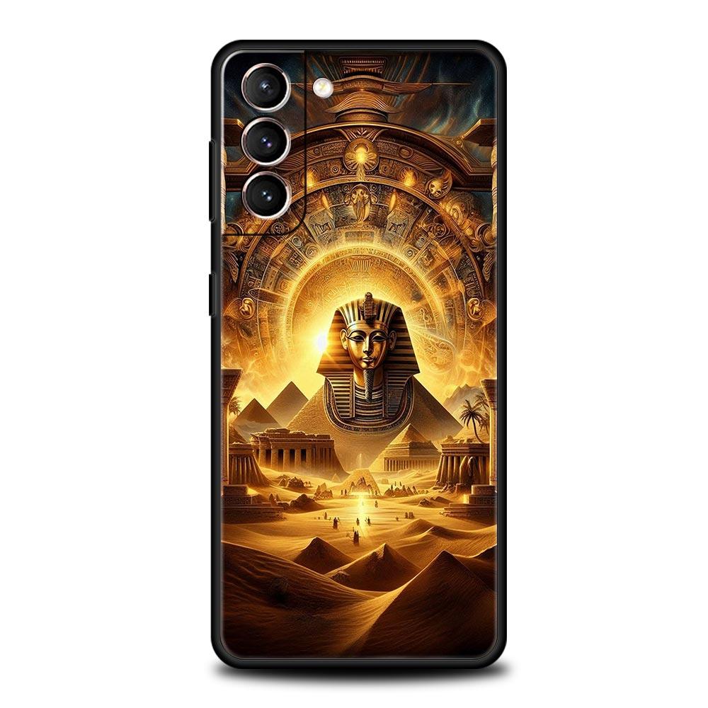 Ancient Egypt Egyptian God Pyramid Phone Case For Samsung Galaxy S25 Edge S24 S23 S22 S21 Ultra S20 FE 5G S10 S10E S9 Plus Cover