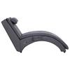 Massage Chaise Lounge with Cushions Grey Artificial Leather