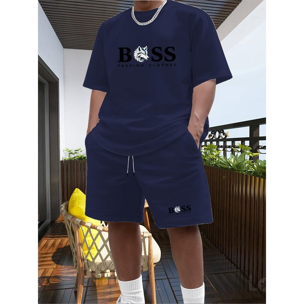 Men's Two-piece Sportswear Short Sleeved T-shirt and Pants Set Running and Fitness Sportswear 2026 Summer Big Discount