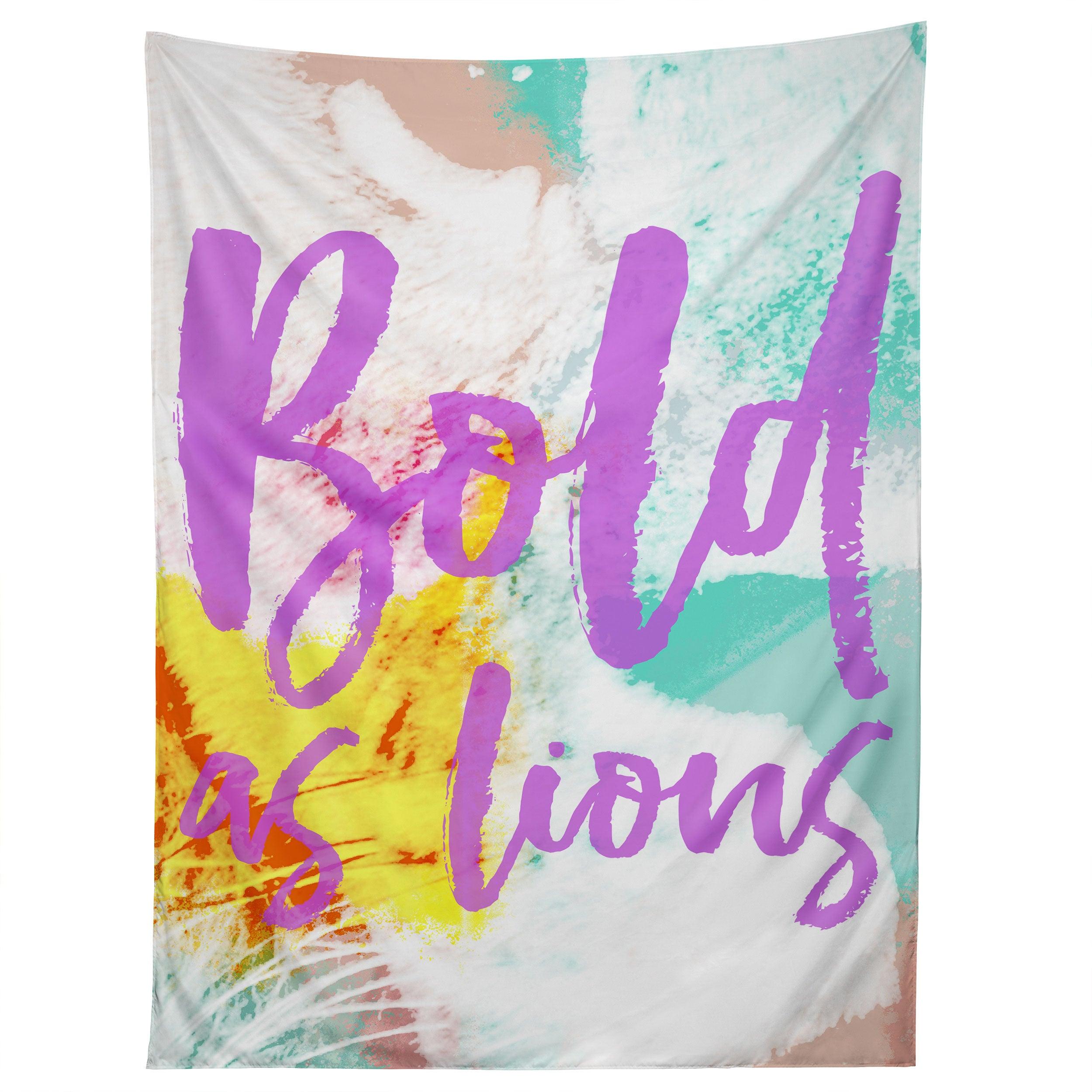 BOLD AS LIONS ABSTRACT tapestry 75x100