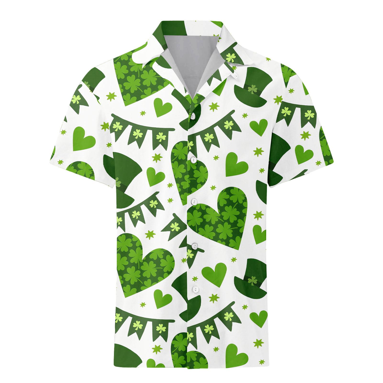 

Мужская повседневная рубашка с короткими рукавами и однобортным лацканом XL розовый