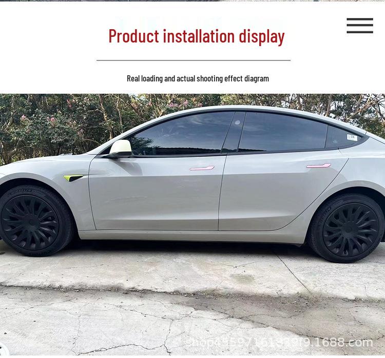 Tesla Model 3 Symmetrische Turbinenrad-Radkappen mit Felgenschutz