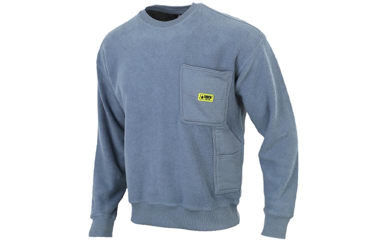 Converse Sweatshirts Men s Blue Crew Neck Moderate Regular 10019956-A05 L