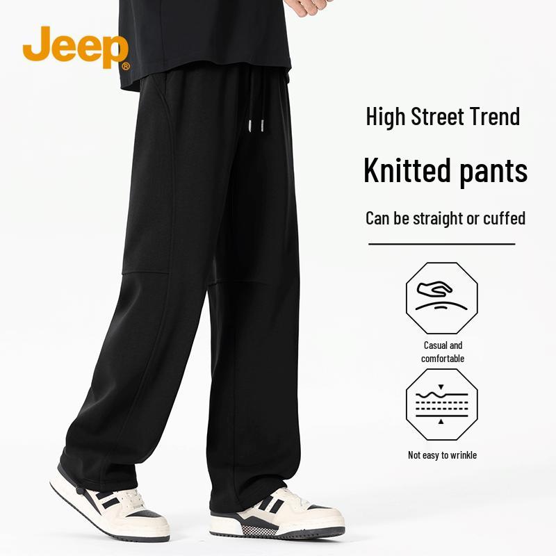 

JEEP Men s Knit Straight-Leg Loose Casual Sports Pants 4XL