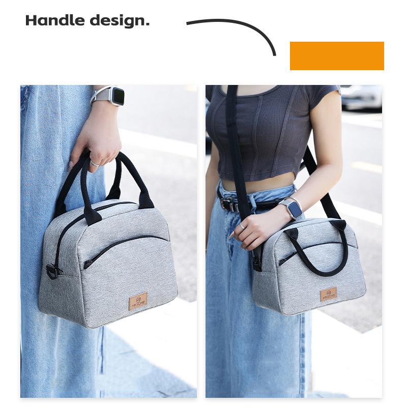 Portable Lunch Bag for OL Women Thermal Insulated Lunch Box Tote Cooler Handbag Waterproof Bento Pouch Office Food Shoulder Bags