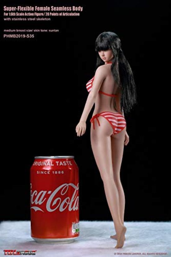 Scale Action Figure TBLeague Beautiful Girl with Suntan Head and Super Flexible Seamless Bikini Full Set [TOYBARJAPAN] 1/6 PHMB2019-S35 Skin, Body,