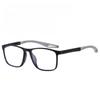 6PACK Sports Anti-shedding New Style Anti-blue-ray Anti-radiation Reading Glasses Men Women Ultra-Light Square Middle