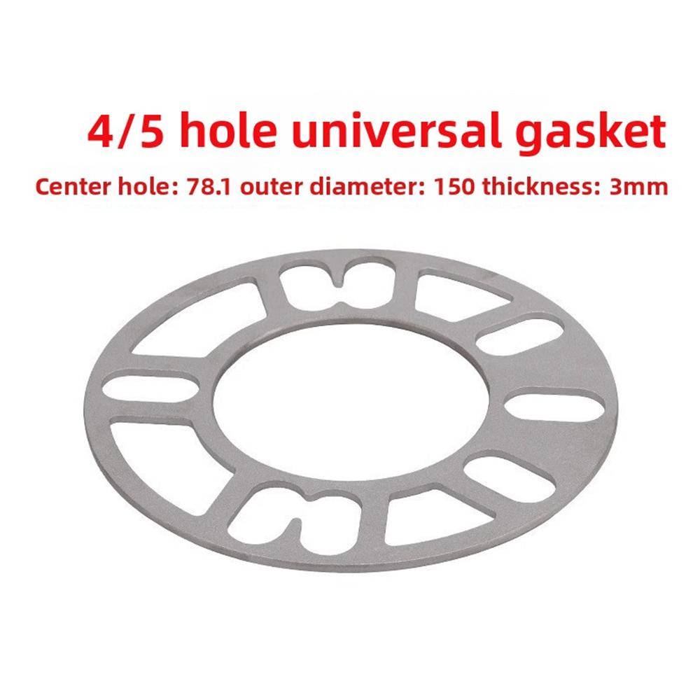 Car modification universal 4-5 hole aluminum alloy flange gasket car wheel hub modification widened wheel hub ET friction Chock 2 pieces 3mm Spacer