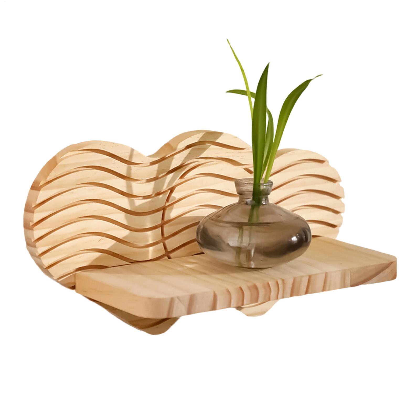

Love-shape Boho Shelves Wooden Aesthetic Heart Display Organizer Wall Flower Pot Storage Rack Floating Wall Shelf Storage Rack China Mainland
