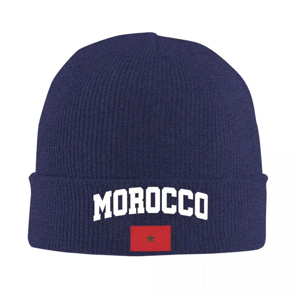 Kingdom Of Morocco Flag Knit Hat Beanies Autumn Winter Hats Warm Acrylic Fashion Caps Men Women