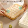 Ice Cube Tray with Lid 15 Cubes Ice Grid Easy-Release Silicone Bottom Stackable Ice Trays for Freezer