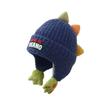 New children's hats autumn and winter ear protectors thickened cute plush dinosaur boys and girls warm knitted wool hats