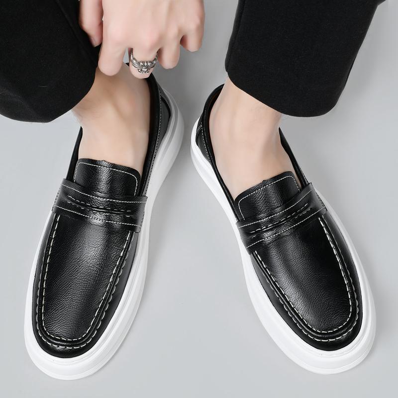 Fashion Stylish Loafers Comfortable Flats Moccasin Casual Shoes Designer Men Shoes Men's Genuine Leather Slip-on Classic Leather Shoes