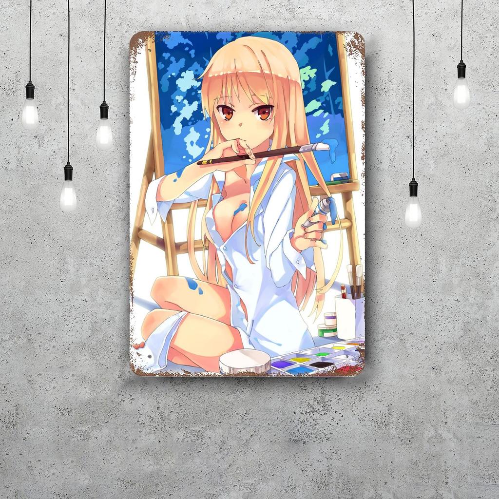 Sakurasou no Pet na Kanojo cartoon Decor Poster Tin Sign Metal Sign Decorative Plaque for Pub Bar Man Cave Club Wall Decoration