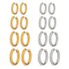 Yori Simple Versatile Classic Stainless Steel Hoop Earrings 18K Gold Plated Autumn Winter Style Waterproof Jewelry Gift