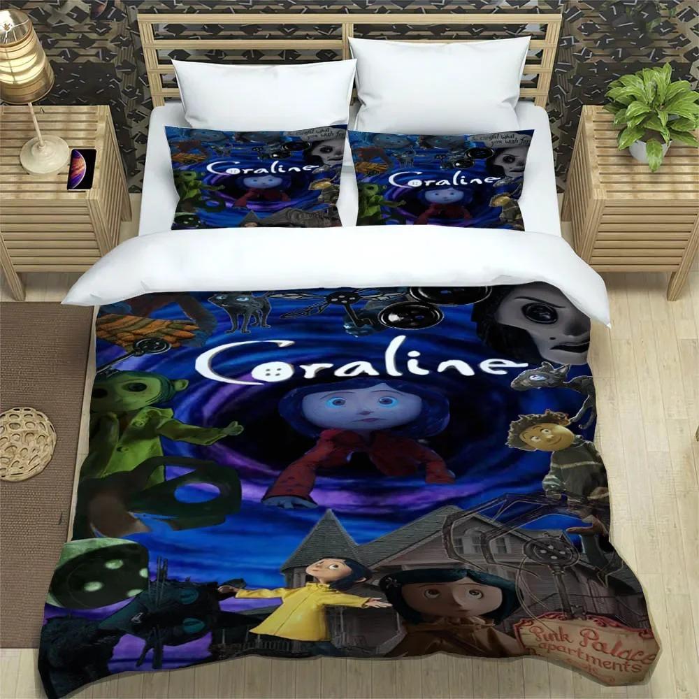 

3D C-Коралина мультфильм Комплекты постельного белья изысканный набор постельных принадлежностей пододеяльник набор одеяло комплект постельного белья роскошный подарок на день рождения 70x130cm 2pcs