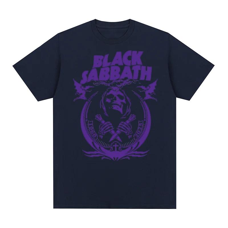 Black Sabbath 1968-2025 Purple Reaper Vintage Heavy Metal T-Shirt, Unisex Rock Fan Streetwear Tee, 100% Cotton Casual Short Sleeve Top