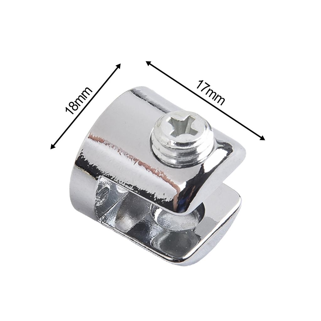 10Pcs Glass Brackets Adjustable Zinc Alloy Glass Clip Shelf Clamp Holder Flat Back Mount Holder For 6mm-8mm Thick Glass