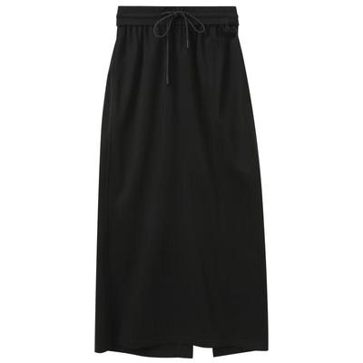 Sancai Damen 2026 Sommer Elastischer Bund Gerader Langer Rock