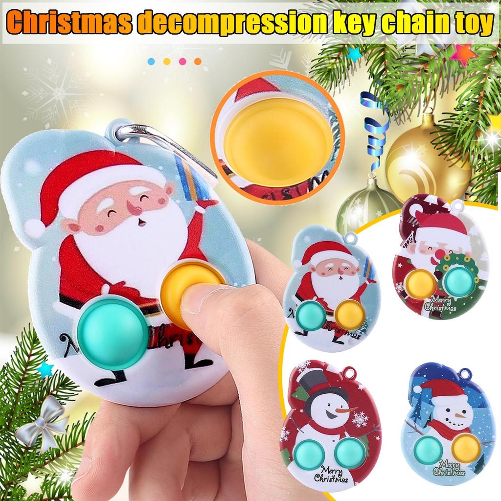 Christmas Silicone Sensory Decompression Desktop Puzzle Decompression  KeychainToy